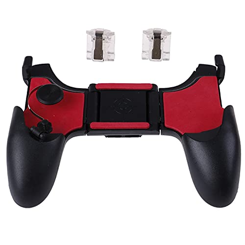 WQAZ Joystick de Juego 5 en 1 Manija Controlador Plegable Juego Pad Pad Grip Fire Shooter Button Gamepad Joystick Teléfono Móvil Alta precisión y fácil de Usar. (Color : Transparent)