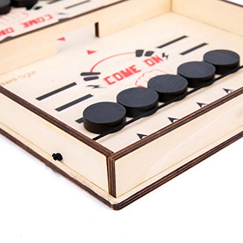 WRNM Juegos de hockey gratis, ligero y portátil, juego de mesa de hockey para padres e hijos, tamaño grande