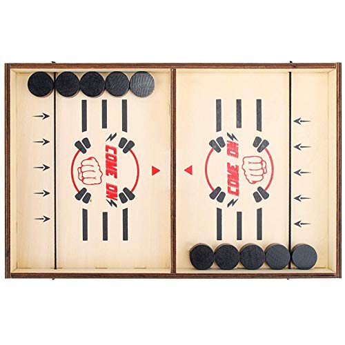 WRNM Juegos de hockey gratis, ligero y portátil, juego de mesa de hockey para padres e hijos, tamaño grande