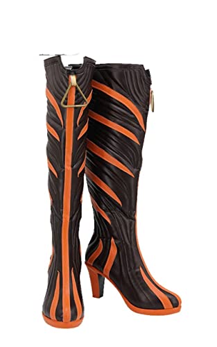 WSJDE Apex Legends Season 5 Loba Grey Cosplay Shoes Long Boots est Custom Made For Female Male 43 FemaleLobaShoes