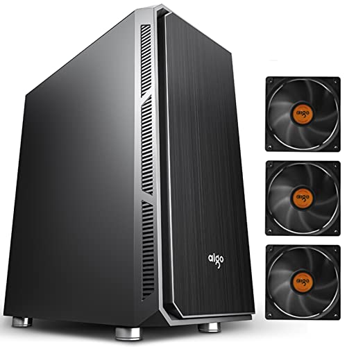 WSNBB PC Estuche De Oficina, Soporte Placa Base E-ATX/ATX/Configuración Estándar 3 Ventiladores Mate/Algodón Absorbente De Sonido De Cuatro Lados/Escape Frío 360