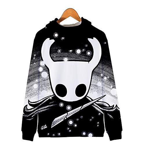 WSPZZWY Sudadera con Capucha,Hollow Knight Hombres Sudadera con Capucha Y Cremallera Sudadera con Capucha Chaqueta con Cremallera 丨 Suave Y Elegante 3D 丨 Ms XXS B