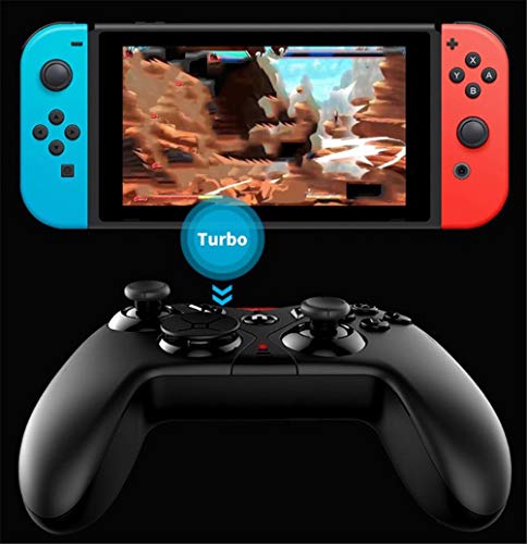 WUHUAROU Gamepad inalámbrico Bluetooth 3D para PUBG Mobile Game Smartphone PC para Nintendo Switch Wireless Vibration Gamepads Game Controller (Color : Black)