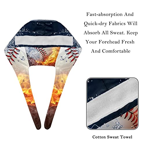 wuqiandian Gorra de trabajo con botón y banda para el sudor ajustable,Béisbol Bahrein Fuego y agua,Sombreros de trabajo para mujeres y hombres,paquete de 2