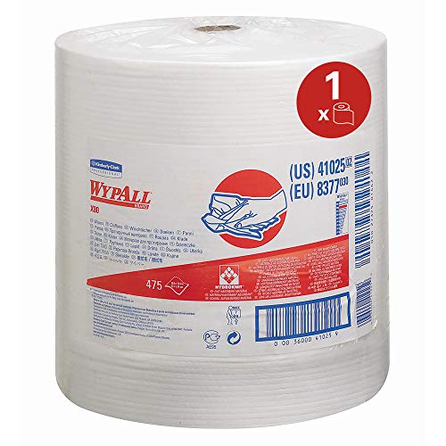 Wypall 8377 Paños, 1 Rollo Grande X 475 de 1 Capa, Blanco