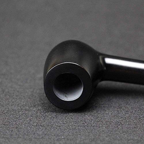 WZX Pipas de Tabaco Pipa de Madera Recta Negra clásica Pipa de ébano Hecha a Mano Accesorios para Pipa de Tabaco