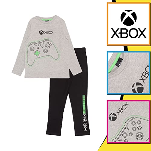 X-Box Controlador Chicos Larga Pijamas Set Negro/Gris Brezo 140 | Regalos Gamer, Niños Pijama de Dormir, Ropa para niños, Idea del Regalo de cumpleaños de los niños