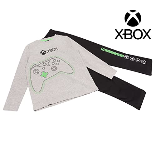 X-Box Controlador Chicos Larga Pijamas Set Negro/Gris Brezo 140 | Regalos Gamer, Niños Pijama de Dormir, Ropa para niños, Idea del Regalo de cumpleaños de los niños