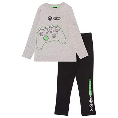 X-Box Controlador Chicos Larga Pijamas Set Negro/Gris Brezo 140 | Regalos Gamer, Niños Pijama de Dormir, Ropa para niños, Idea del Regalo de cumpleaños de los niños
