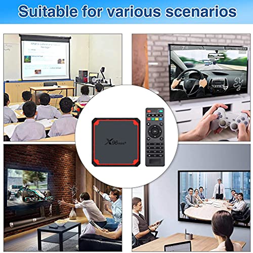 X96Mini + Smart TV Network Player Network Set-Top Box S905W4 Alta definición Android Smart TV Box Media Player Black + Red US 1 + 8G