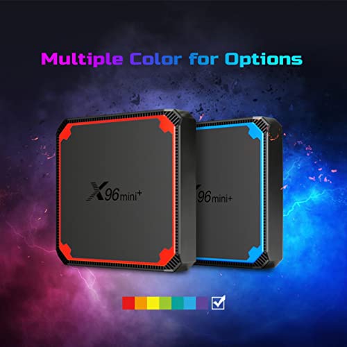 X96Mini + Smart TV Network Player Network Set-Top Box S905W4 Alta definición Android Smart TV Box Media Player Negro + Rojo Au 1 + 8G