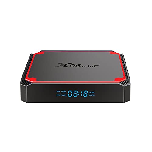 X96Mini + Smart TV Network Player Network Set-Top Box S905W4 Alta definición Android Smart TV Box Media Player Negro + Rojo Au 1 + 8G