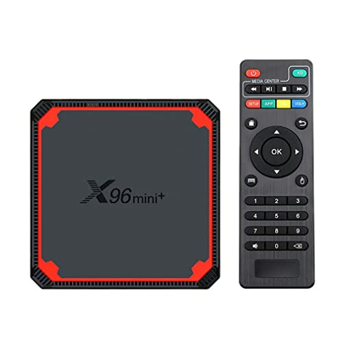 X96Mini + Smart TV Network Player Network Set-Top Box S905W4 Alta definición Android Smart TV Box Media Player Negro + Rojo EU 1 + 8G