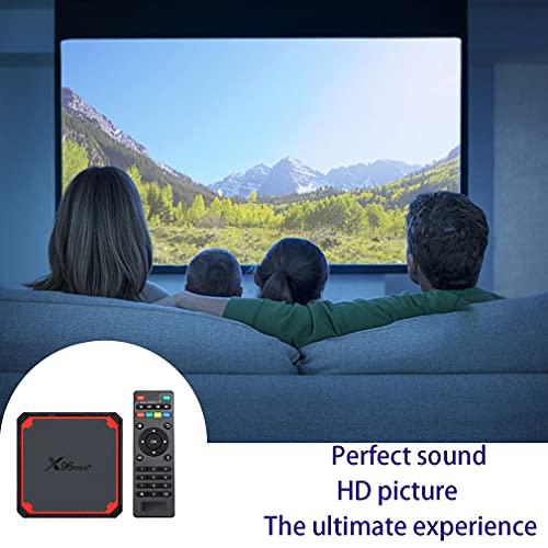 X96Mini + Smart TV Network Player Network Set-Top Box S905W4 Alta definición Android Smart TV Box Media Player Negro + Rojo Reino Unido 1 + 8G