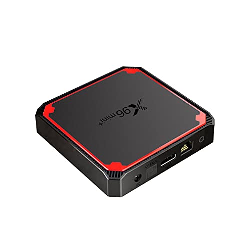 X96Mini + Smart TV Network Player Network Set-Top Box S905W4 Alta definición Android Smart TV Box Media Player Negro + Rojo Reino Unido 2 + 16G