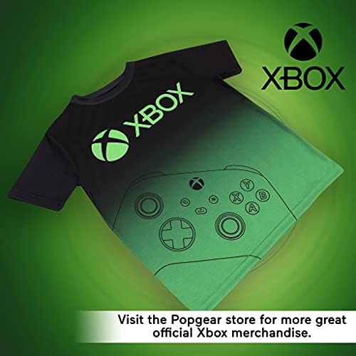Xbox Controller - Camiseta para niña, producto oficial | Xbox One, Xbox Series X, Xbox Series S, regalo de jugador, regalo de cumpleaños, verde/blanco, 7-8 Años