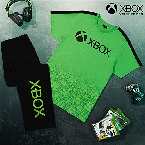 Xbox Pijama Hombre, Conjunto De Algodon, Regalos Hombre, Tallas Grandes Disponible En S, M, L, XL, XXL, XXXL (Verde, S)