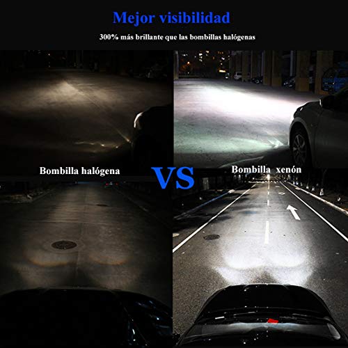 XELORD D2S Xenon Bombillas 6000K Luz Blanca 35W HID Faros de Coche,12V Para Automotores Lámpara Reemplazar (Paquete de 2)