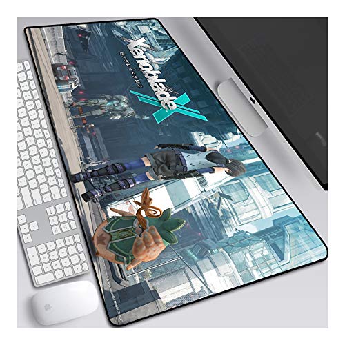 Xenoblade Chronicles Anime Alfombrillas de Ratón - Gaming Mousepad 900x400mm, 3mm Base de Goma Antideslizante, Superfície con Textura Especial, Compatible con ratón láser y óptico, para PC y Laptop, C