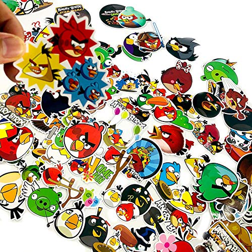 XIANYING Serie de Juegos de Dibujos Animados Angry Red Bird   Birds Pegatina de Juguete para patineta Guitarra Motocicleta Equipaje camión 50 Piezas