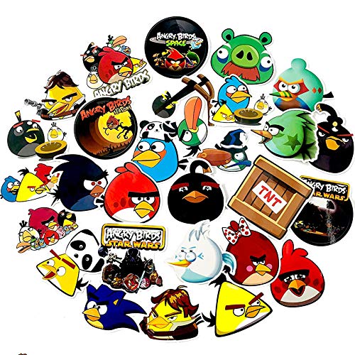 XIANYING Serie de Juegos de Dibujos Animados Angry Red Bird   Birds Pegatina de Juguete para patineta Guitarra Motocicleta Equipaje camión 50 Piezas