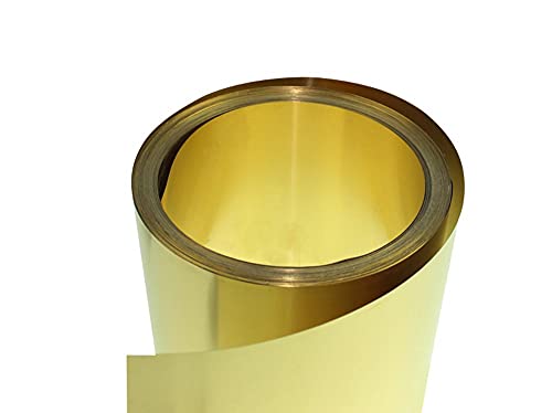 XIAOHUAHUA Lámina Delgada De Metal De Latón, Grosor 0,5~0,8mm, Ancho 200mm, Cuña De Placa De Lámina De Cinturón, Metalurgia, Longitud 1 M / 3,28 Pies,0.6mm*200mm*1m