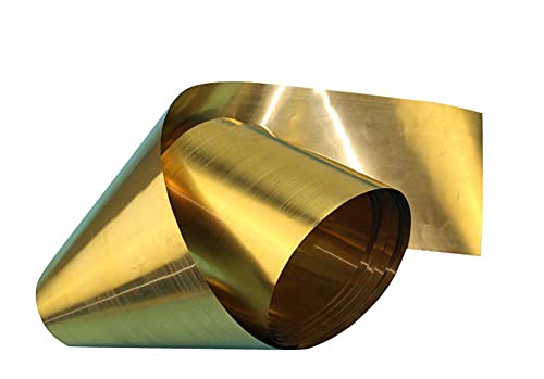 XIAOHUAHUA Lámina Delgada De Metal De Latón, Grosor 0,5~0,8mm, Ancho 200mm, Cuña De Placa De Lámina De Cinturón, Metalurgia, Longitud 1 M / 3,28 Pies,0.6mm*200mm*1m