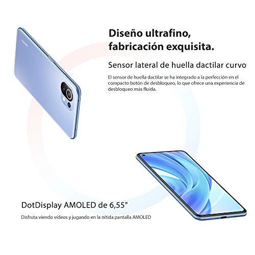 Xiaomi Mi 11 Lite Smartphone,6GB 128GB Teléfono Móvil,Procesador Qualcomm Snapdragon™ 732G,DotDisplay AMOLED de 6,55",One-Click IA Cinema,Versión Global(Azul)