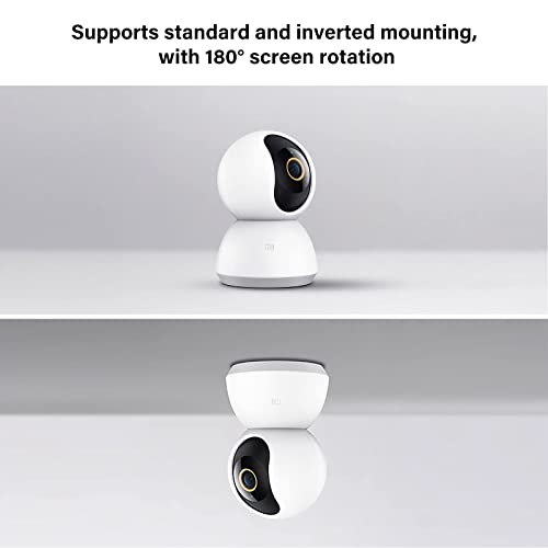 Xiaomi Mi 360° Home Security Camera 2K, Cámara de Vigilancia, Detección Humana Inteligente AI, Visión Nocturna, Resolución 2K, Detección Humana con IA -Lente 6P -Abertura F1.4, Color Blanco