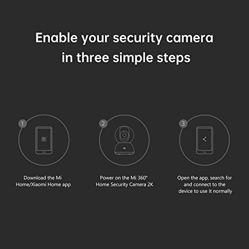 Xiaomi Mi 360° Home Security Camera 2K, Cámara de Vigilancia, Detección Humana Inteligente AI, Visión Nocturna, Resolución 2K, Detección Humana con IA -Lente 6P -Abertura F1.4, Color Blanco