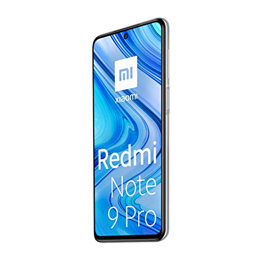 Xiaomi Redmi Note 9 Pro - Smartphone de 6.67" (DotDisplay, 6 GB RAM, 128 GB ROM, 64 MP AI Quad cámara, batería de 502 0mAh) Glacier White