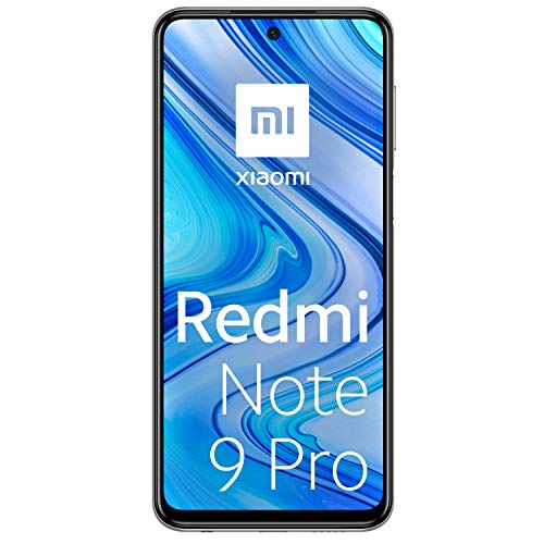 Xiaomi Redmi Note 9 Pro - Smartphone de 6.67" (DotDisplay, 6 GB RAM, 128 GB ROM, 64 MP AI Quad cámara, batería de 502 0mAh) Glacier White