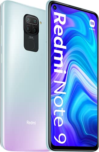 Xiaomi Redmi Note 9 - Smartphone 3GB+64GB, NFC, Pantalla FHD+ de 6.53" DotDisplay (Cámara cuádruple de 48MP con IA, MediaTek Helio G85, Batería 5020mAh), Blanco, Versión Oficial