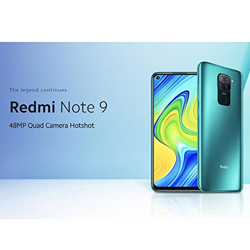 Xiaomi Redmi Note 9 - Smartphone de 6.53” FHD (DotDisplay, 3 GB RAM, 64 GB ROM, cámara Quad 48 MP, Hotshot 3.5 mm, Headphone Jack, batería de 5020 mAh) Polar White