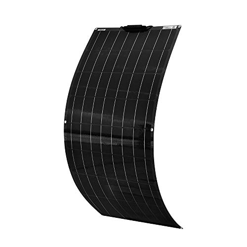 XINPUGUANG 200W kit de Panel Solar 2pcs 100w módulo monocristalino flexible 20A controlador para automóvil, embarcaciones, marina, autocaravana, caravanas, batería de 12v (Negro)