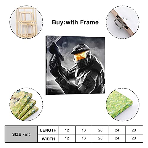 XIONGJIE Halo Combat Evolved Anniversary Poster Pintura decorativa lienzo arte de la pared de la sala de estar carteles pintura dormitorio 50 × 50 cm