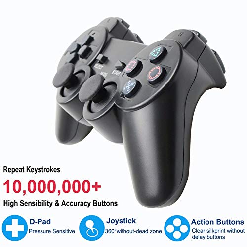 XIWAN For Mando inalámbrico Bluetooth Sony PS2 Gamepad for Play Station 2 Joystick for Consola de Dualshock 2 Color Transparente (Color : A)