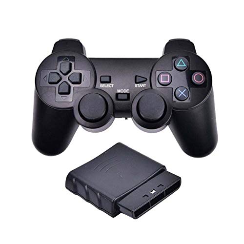 XIWAN For Mando inalámbrico Bluetooth Sony PS2 Gamepad for Play Station 2 Joystick for Consola de Dualshock 2 Color Transparente (Color : A)