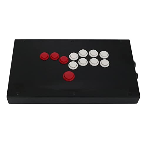 XKJ HK F1-PC Todos los Botones Arcade Joystick Game Controller for Ordenador Personal/Androide Juego (Size : Red and White)