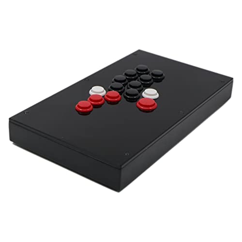 XKJ HK F8-PC Todos los Botones Arcade Joystick Game Controller for Ordenador Personal/Androide Juego (Size : Red Black)