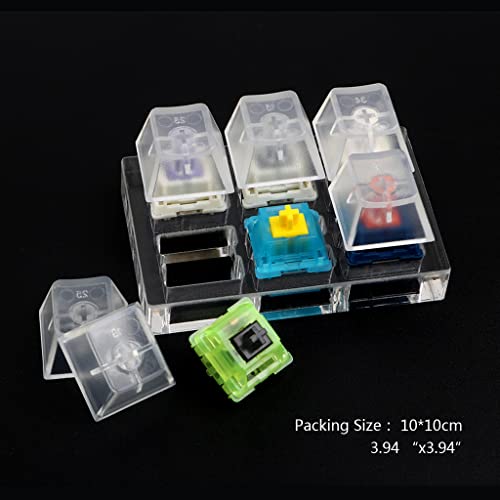 xllLU 6 teclas SP STAR Switch Tester Switch Switch Shaft Sampler con a prueba de polvo acrílico en blanco Base Teclas para teclado mecánico sp star swtiches