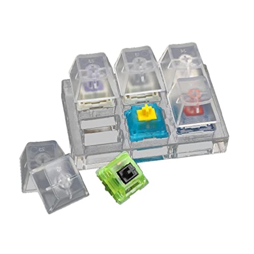 xllLU 6 teclas SP STAR Switch Tester Switch Switch Shaft Sampler con a prueba de polvo acrílico en blanco Base Teclas para teclado mecánico sp star swtiches