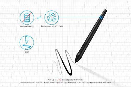 XP-PEN Deco mini4 Tableta Gráfica de Dibujo | Portátil(Niveles de Presión 8192) | con Lápiz sin Batería (8192 Niveles) | con Software ArtRage Lite | Compatible con Windows, Mac, Android
