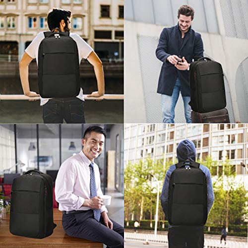 XQXA Mochila de Viaje para Ordenador portátil con Puerto de Carga USB y Puerto para Auriculares, Mochila para Estudiantes de Colegio y Universidad, Compatible con portátil de 15,6 Pulgadas