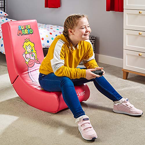 XRocker - Silla Gaming Rosa Super Mario All-Star Con Personaje Princesa Peach (Nintendo Switch)