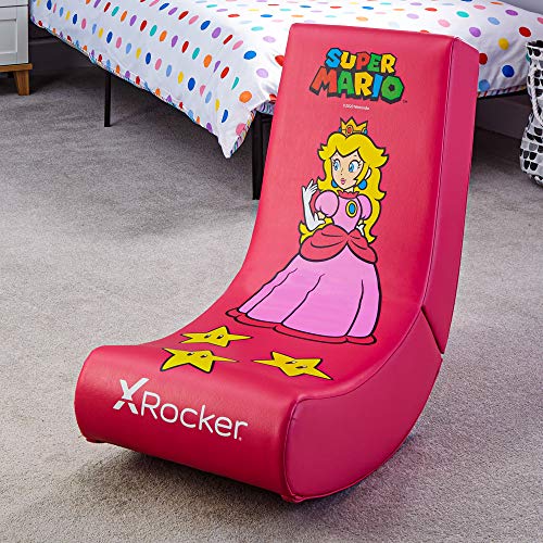 XRocker - Silla Gaming Rosa Super Mario All-Star Con Personaje Princesa Peach (Nintendo Switch)