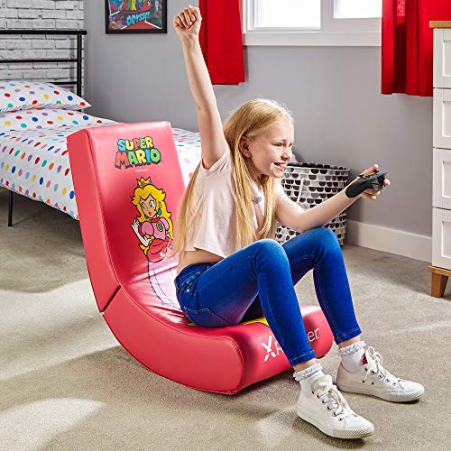 XRocker - Silla Gaming Rosa Super Mario All-Star Con Personaje Princesa Peach (Nintendo Switch)
