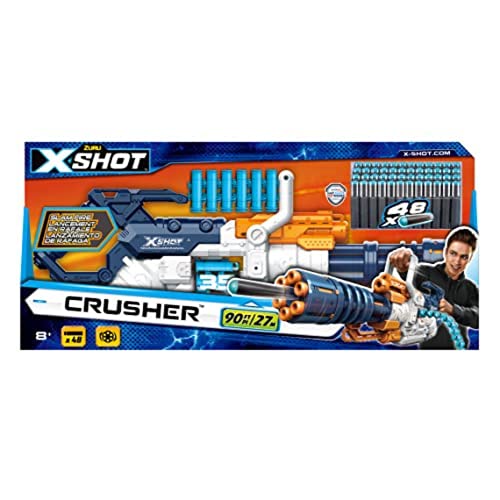 XSHOT Crusher – Palanca de Tiro semiautomático – 35 Cortes – 48 Flechas, Color Golpes (Zuru 36382)