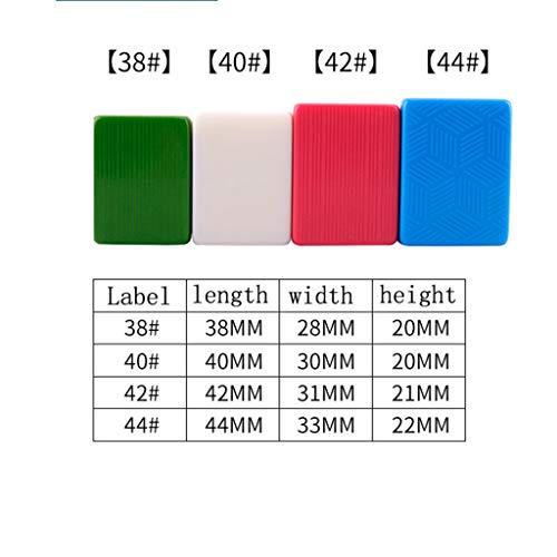 XXZY Nuevo Mahjong Melamine Mahjong Chino, Incluyendo 144 Dados de baldosas 4 Dados y Caja de Almacenamiento portátil Rosa/Blanco (Color : Pink)
