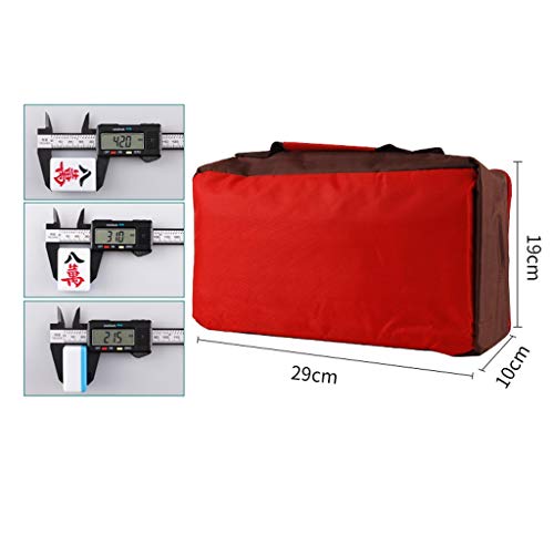 XXZY Nuevo Mahjong Melamine Mahjong Chino, Incluyendo 144 Dados de baldosas 4 Dados y Caja de Almacenamiento portátil Rosa/Blanco (Color : Pink)